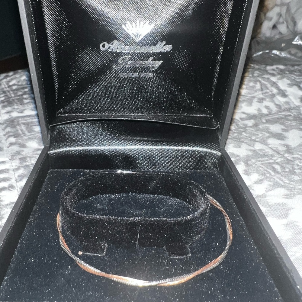 Rose Gold/Silver twisted bracelet
